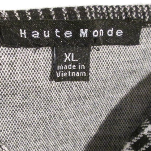 Haute Monde Women's Black and White Plaid Bralette Sz XL Padded Cups Blk… - Picture 3 of 4